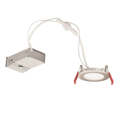 Acuity Brands Lithonia Lighting® WF3 LED 30K BN M6 Dimmable Wafer Thin Recessed Downlight, LED Static Lamp, 12 W Fixture, 120 VAC, Aluminum Housing